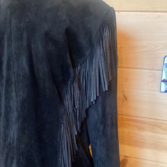 Splendid Black Suede Women's Coat. One of a kind. Immaculate. Rodeo Maximalism - Picture 7 of 11